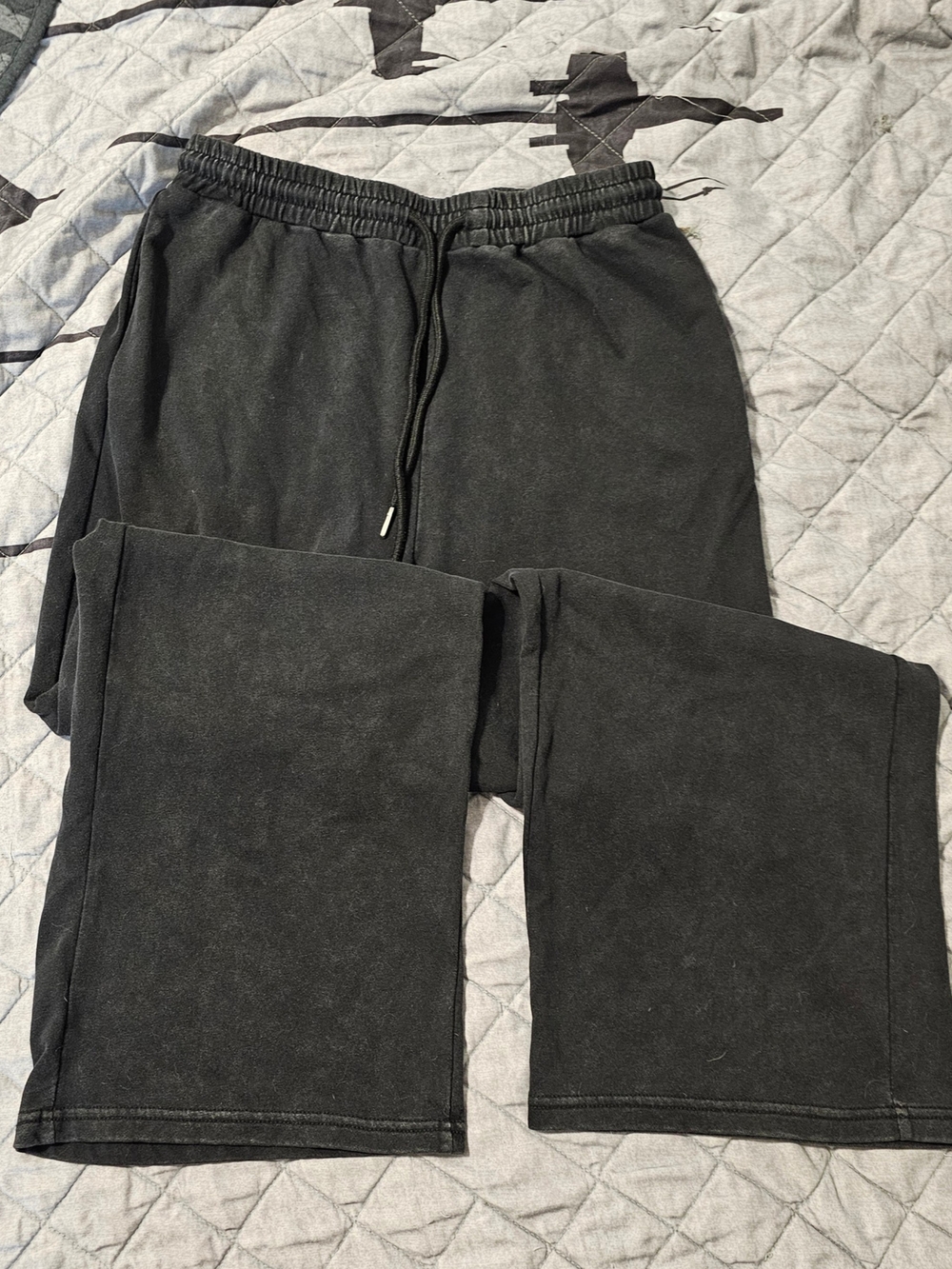 SHEIN Black Wide Leg Drawstring Pants